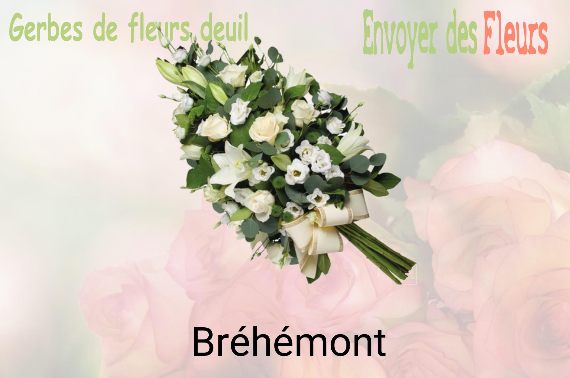 Gerbe de fleurs de deuil livrée à Bréhémont